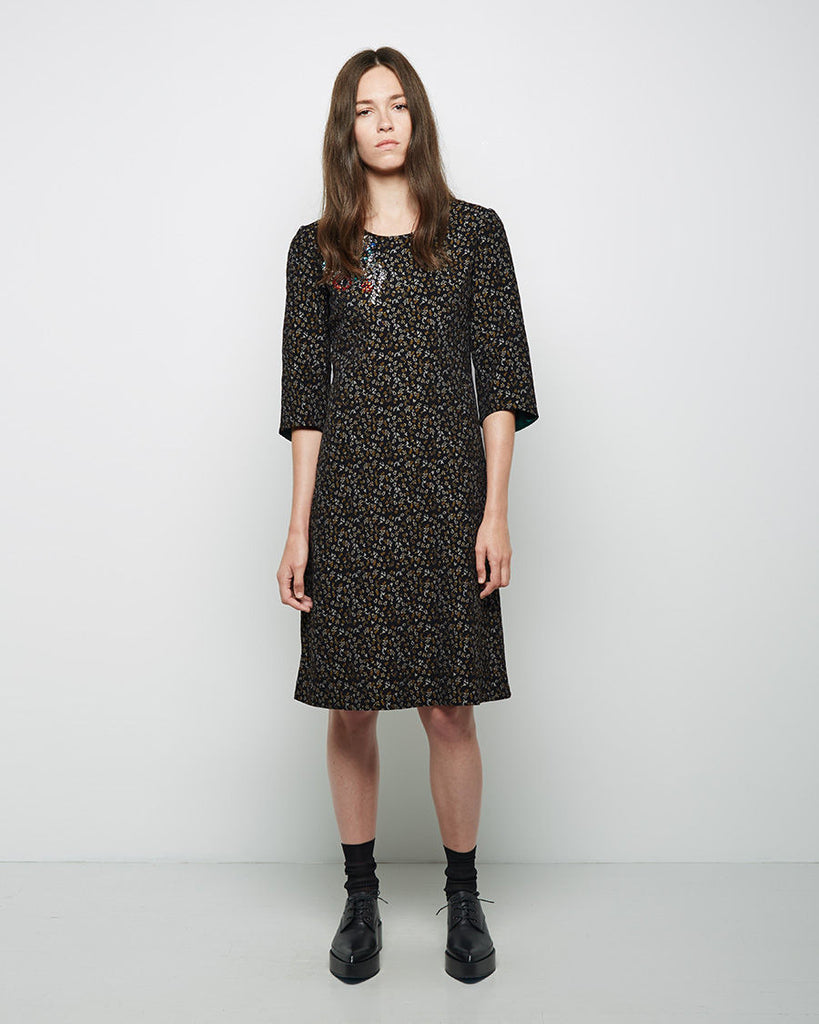 Fox Flower Jacquard Dress