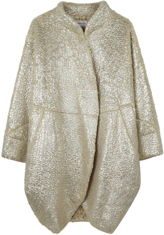 Gold Film Boa Coat
