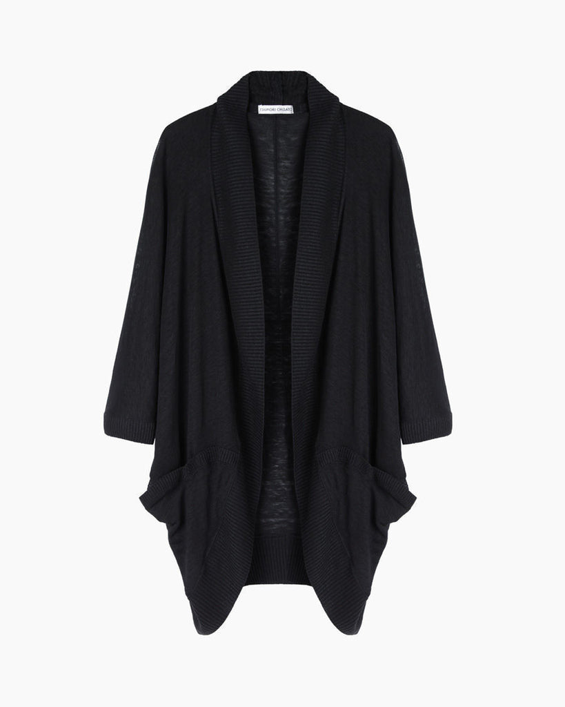 Linen Gauze Open Cardigan