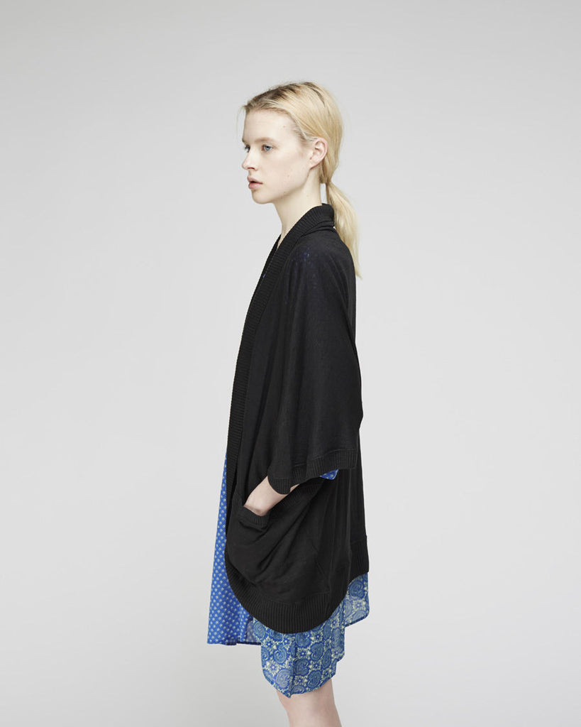 Linen Gauze Open Cardigan
