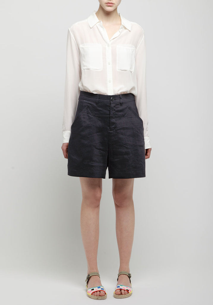 Linen Stretch Short