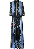 Long Printed Silk Dress