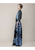 Long Printed Silk Dress