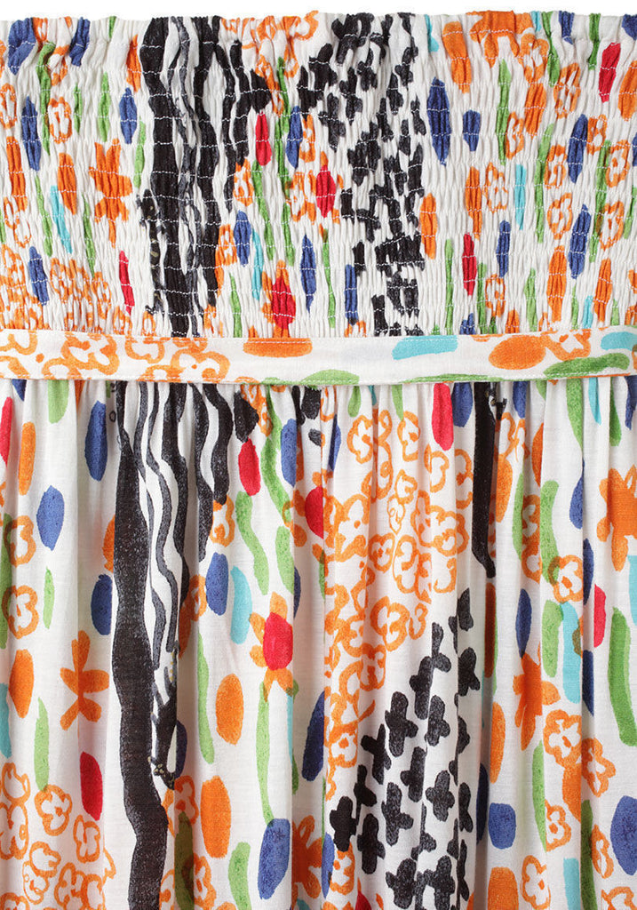 Printed Strapless Jumpsuit