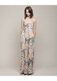 Printed Strapless Jumpsuit