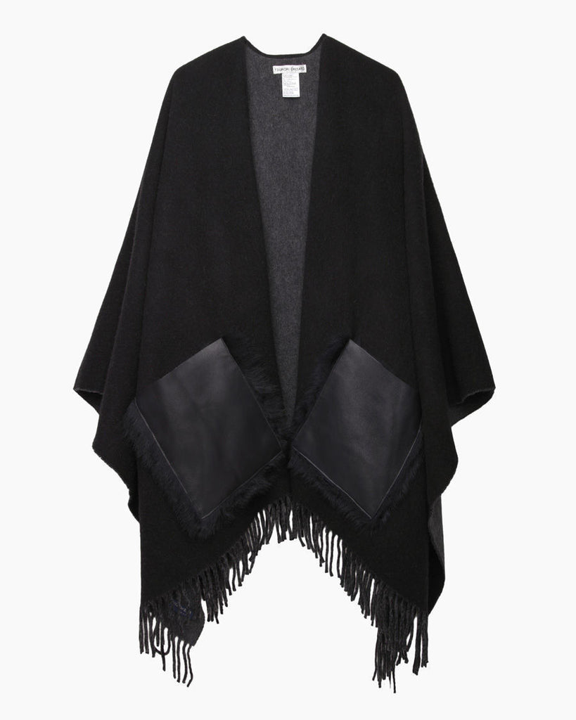 Shearling Pocket Poncho