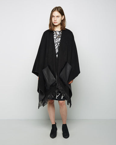 Shearling Pocket Poncho