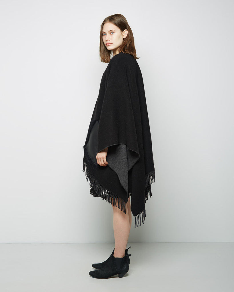 Shearling Pocket Poncho