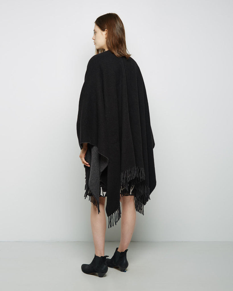 Shearling Pocket Poncho