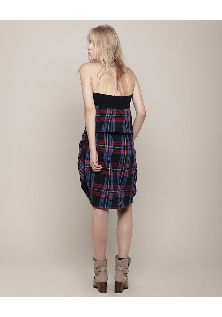 Strapless Tartan Dress