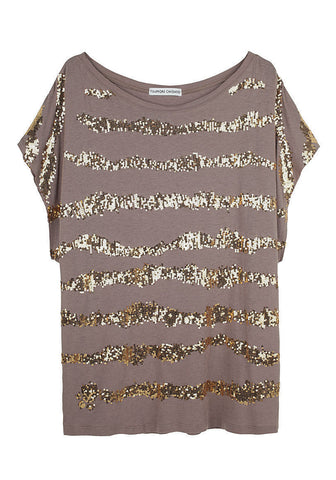Tiger Glitter Stripe Top
