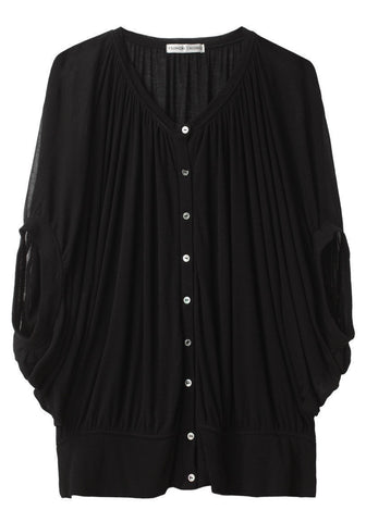 Twister Cotton Top with Buttons