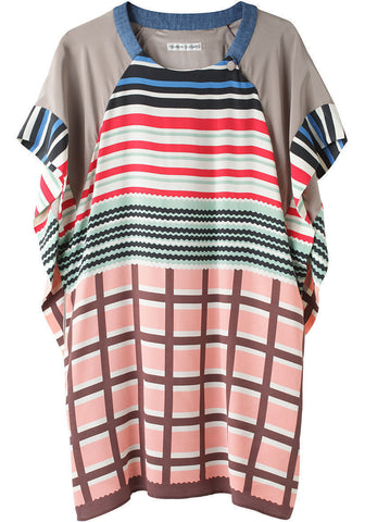 Wave Stripe Silk Tunic