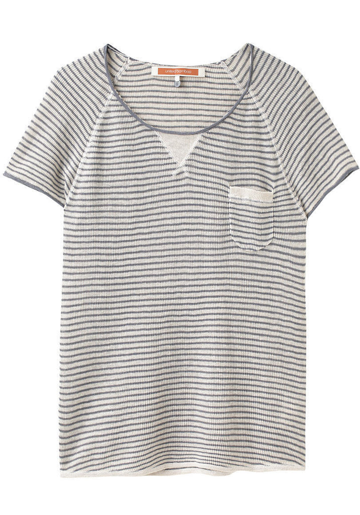 Border Knit Pullover