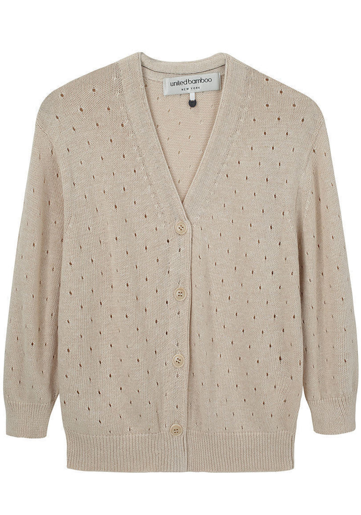 Cropped Open Stitch Cardigan