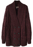 Double Breasted Cable Cardigan