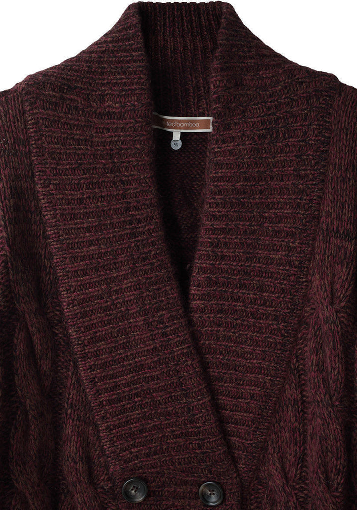 Double Breasted Cable Cardigan