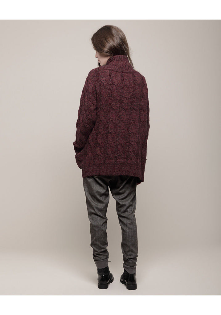 Double Breasted Cable Cardigan