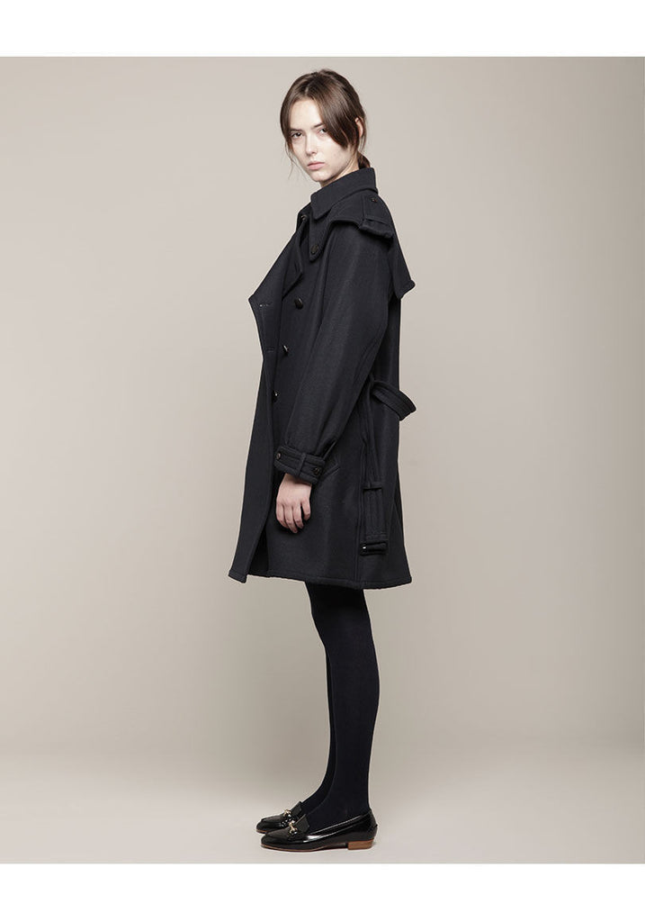 Double Breasted Wool Trench