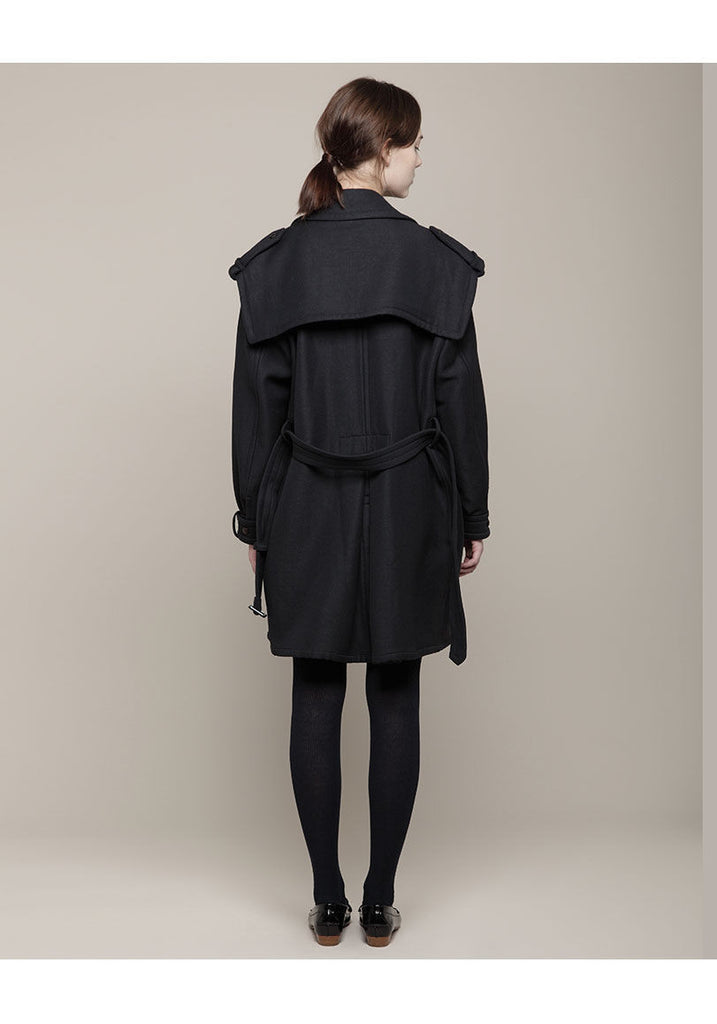 Double Breasted Wool Trench