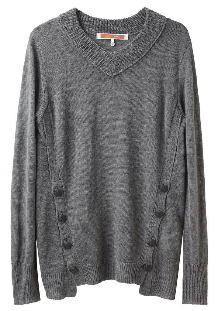 Long V-Neck Pullover