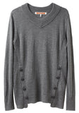 Long V-Neck Pullover