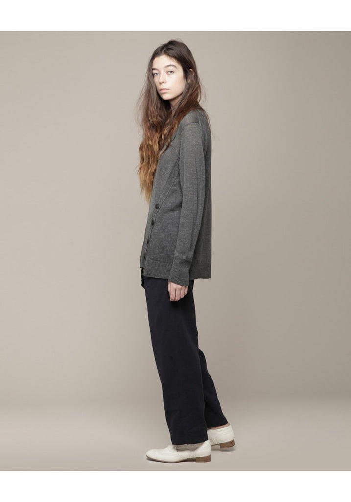 Long V-Neck Pullover