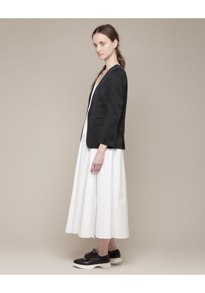 Open Back No Collar Jacket