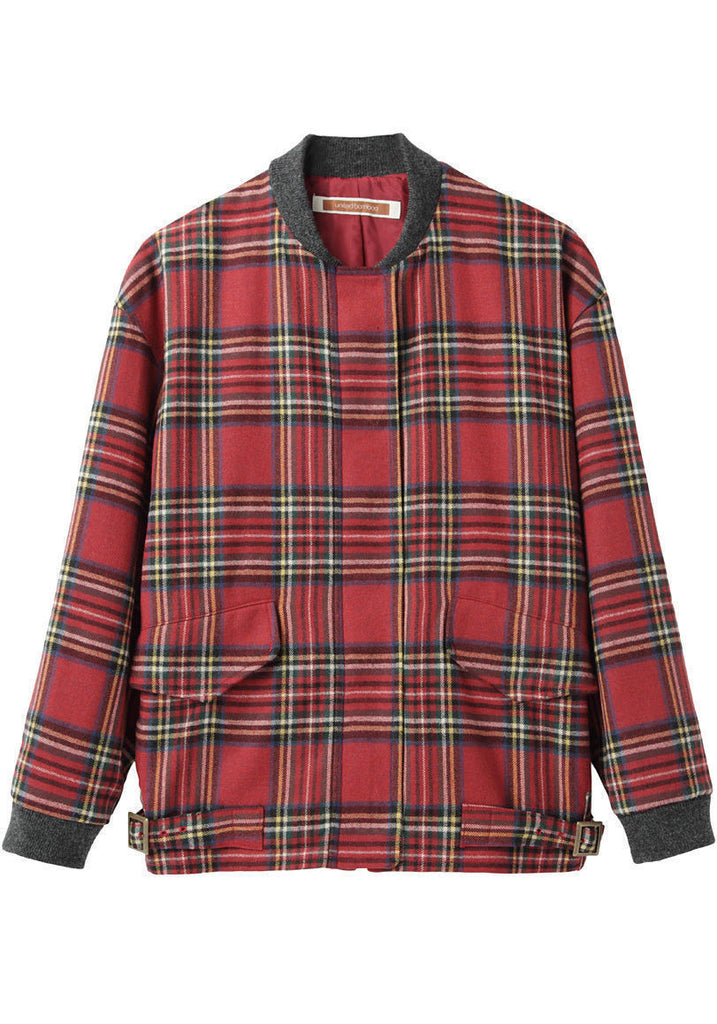 Plaid Bomber Jacket