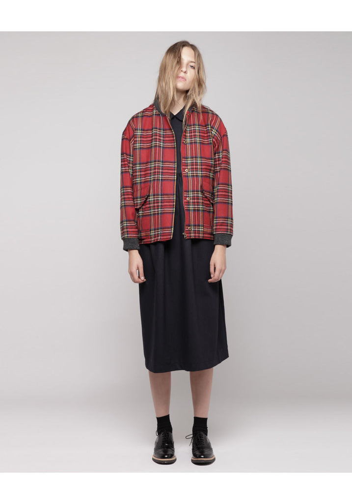 Plaid Bomber Jacket