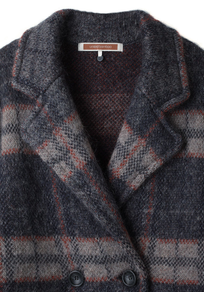 Plaid Knit Jacket