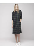 Raglan Sleeve Plaid Dress