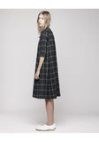 Raglan Sleeve Plaid Dress