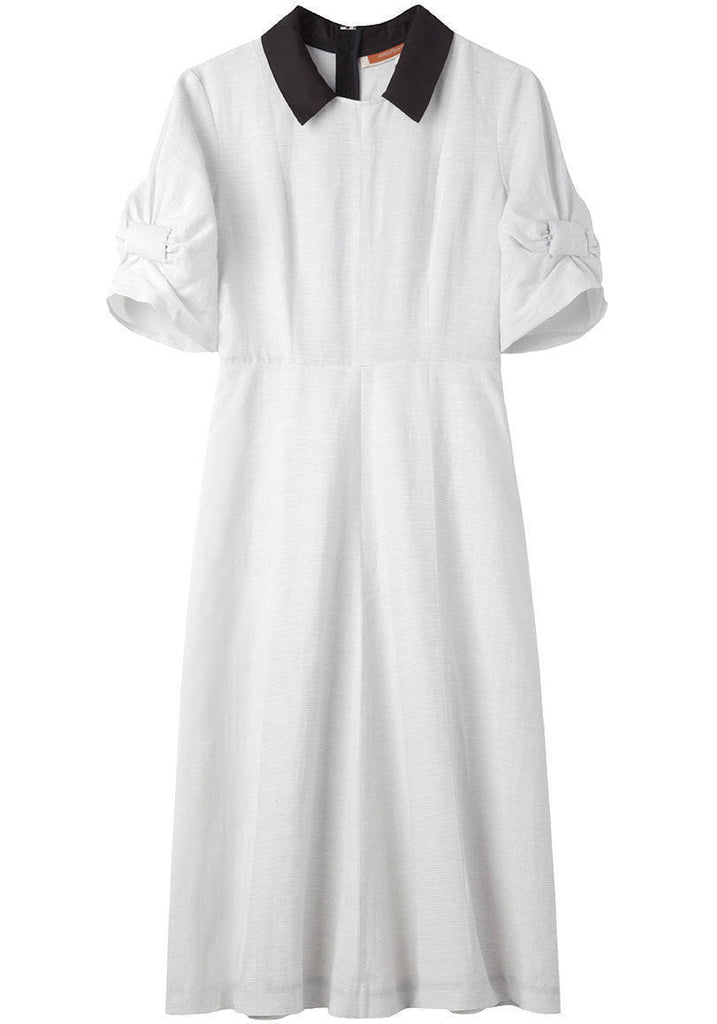 Ribbon Dress With Collar