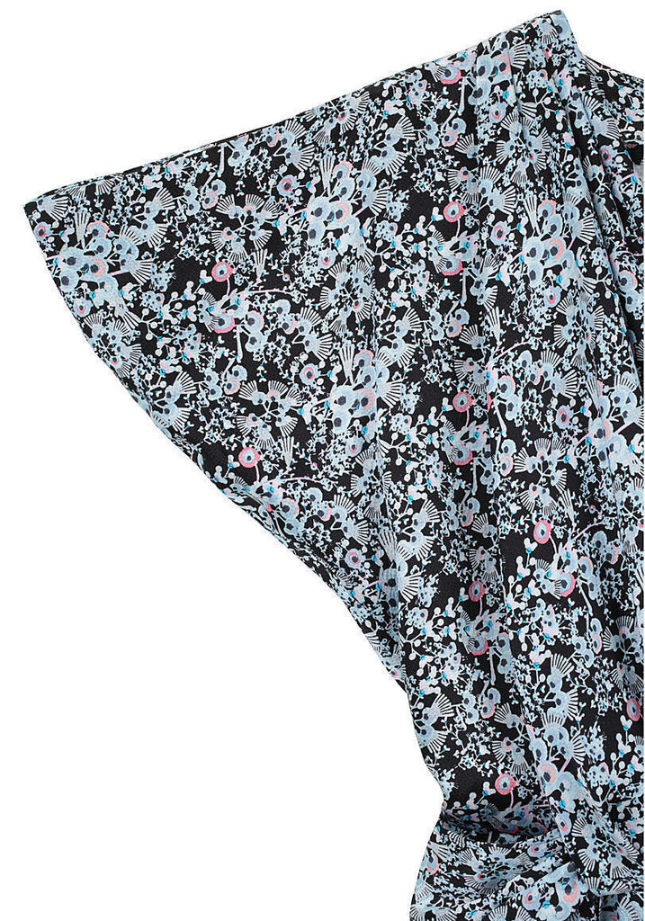 Silk Floral Print Dress