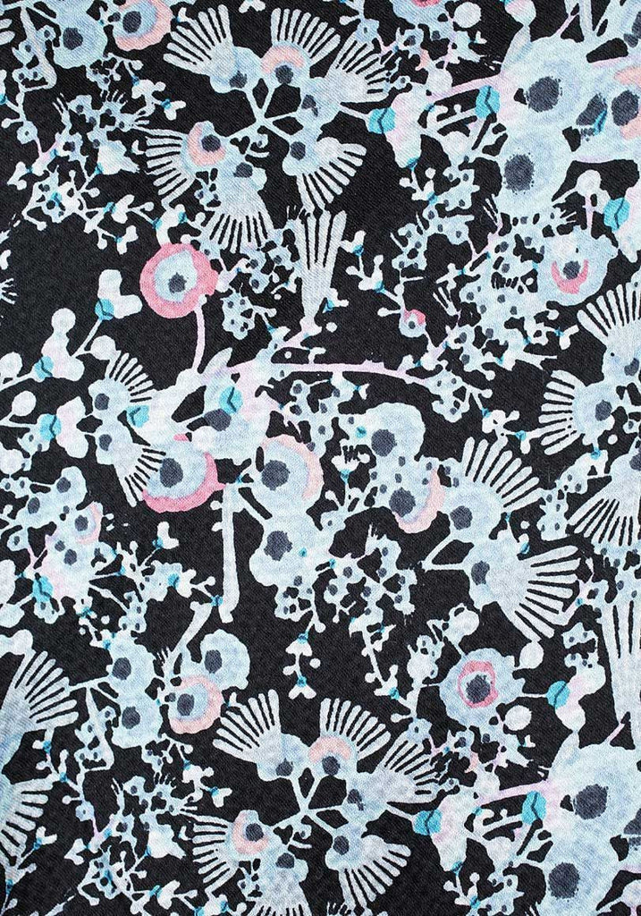 Silk Floral Print Dress