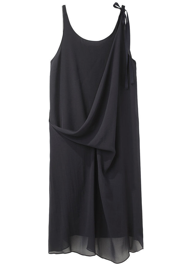 Sleeveless Ribbon Pulled Dress