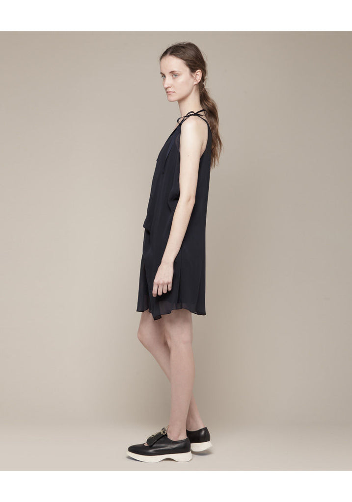 Sleeveless Ribbon Pulled Dress