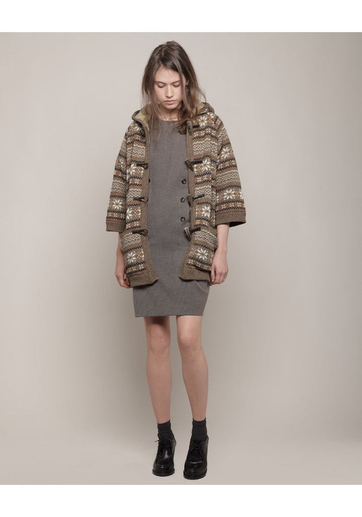 Toggle Jacquard Sweater