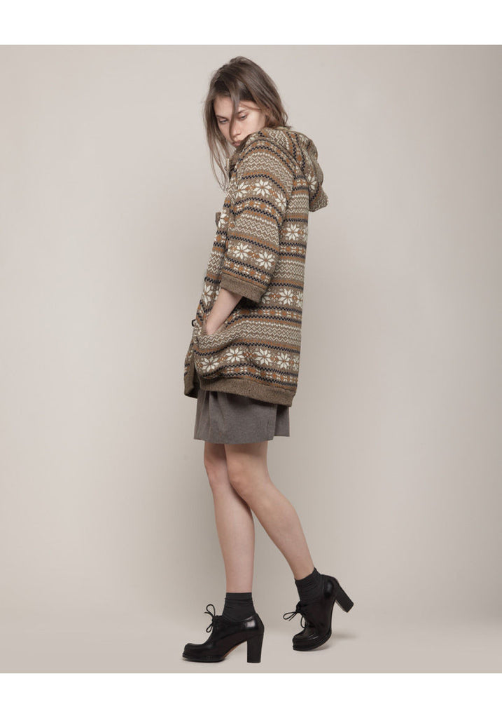 Toggle Jacquard Sweater