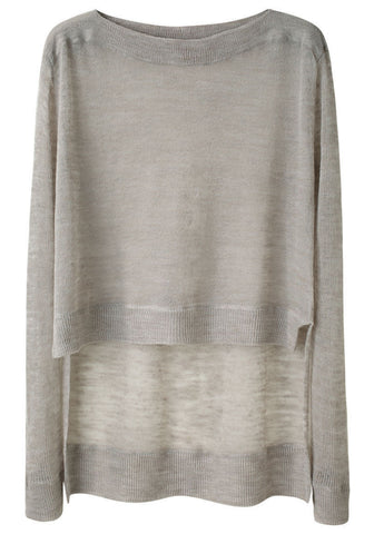 Bi Level Boatneck Pullover