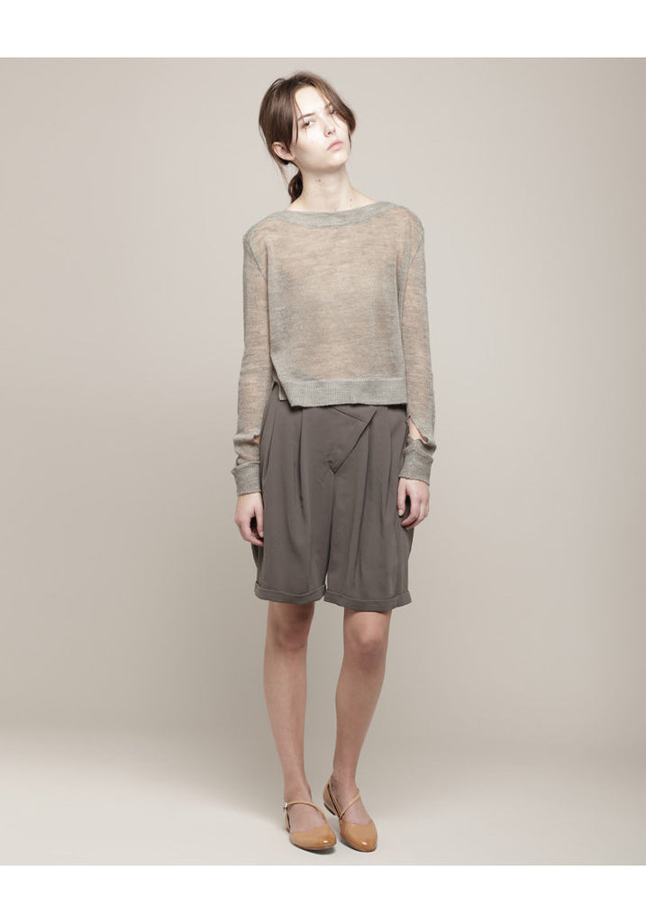 Bi Level Boatneck Pullover