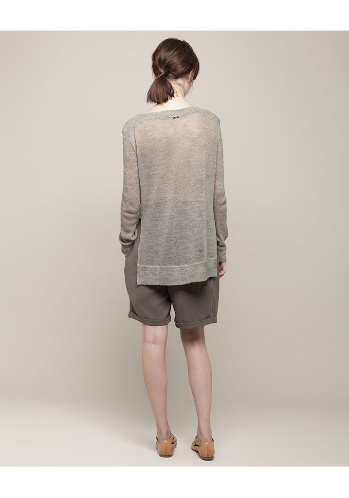 Bi Level Boatneck Pullover