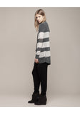 Striped Asymmetric Cardigan
