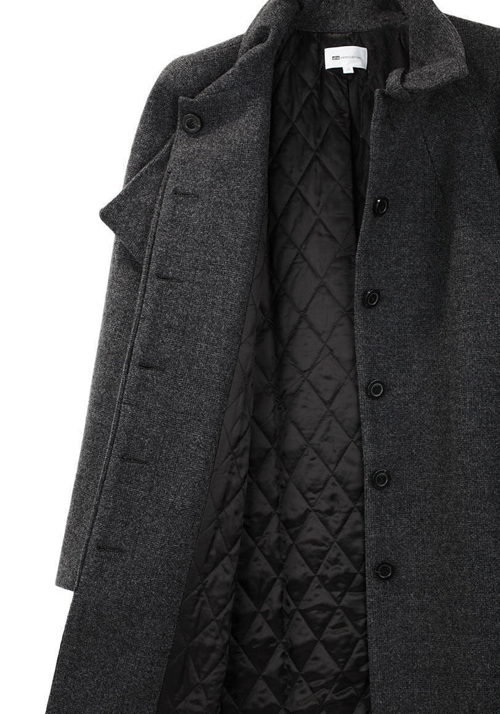 Draped Scarf Collar Coat