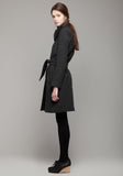 Draped Scarf Collar Coat
