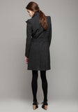 Draped Scarf Collar Coat