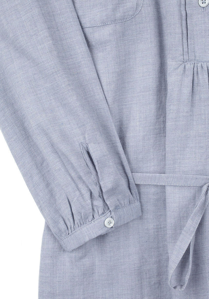 Embroidered Chevron Shirtdress