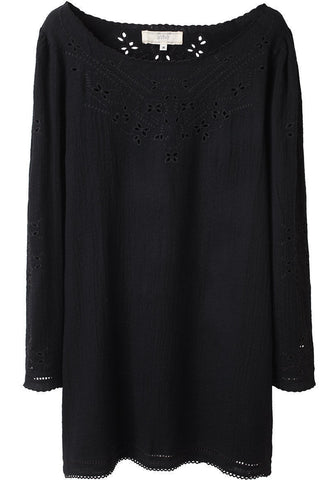 Embroidered Eyelet Dress