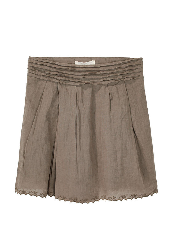 Embroidered Linen Skirt